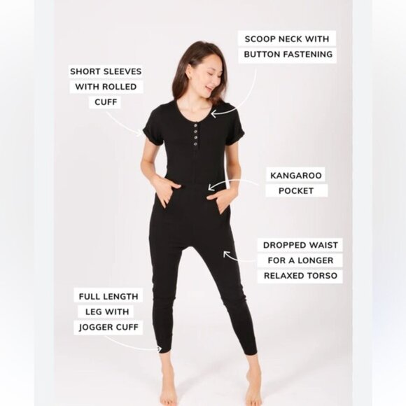 Smash + Tess The S+T Anyday Romper XS Midnight Black - Picture 3 of 12